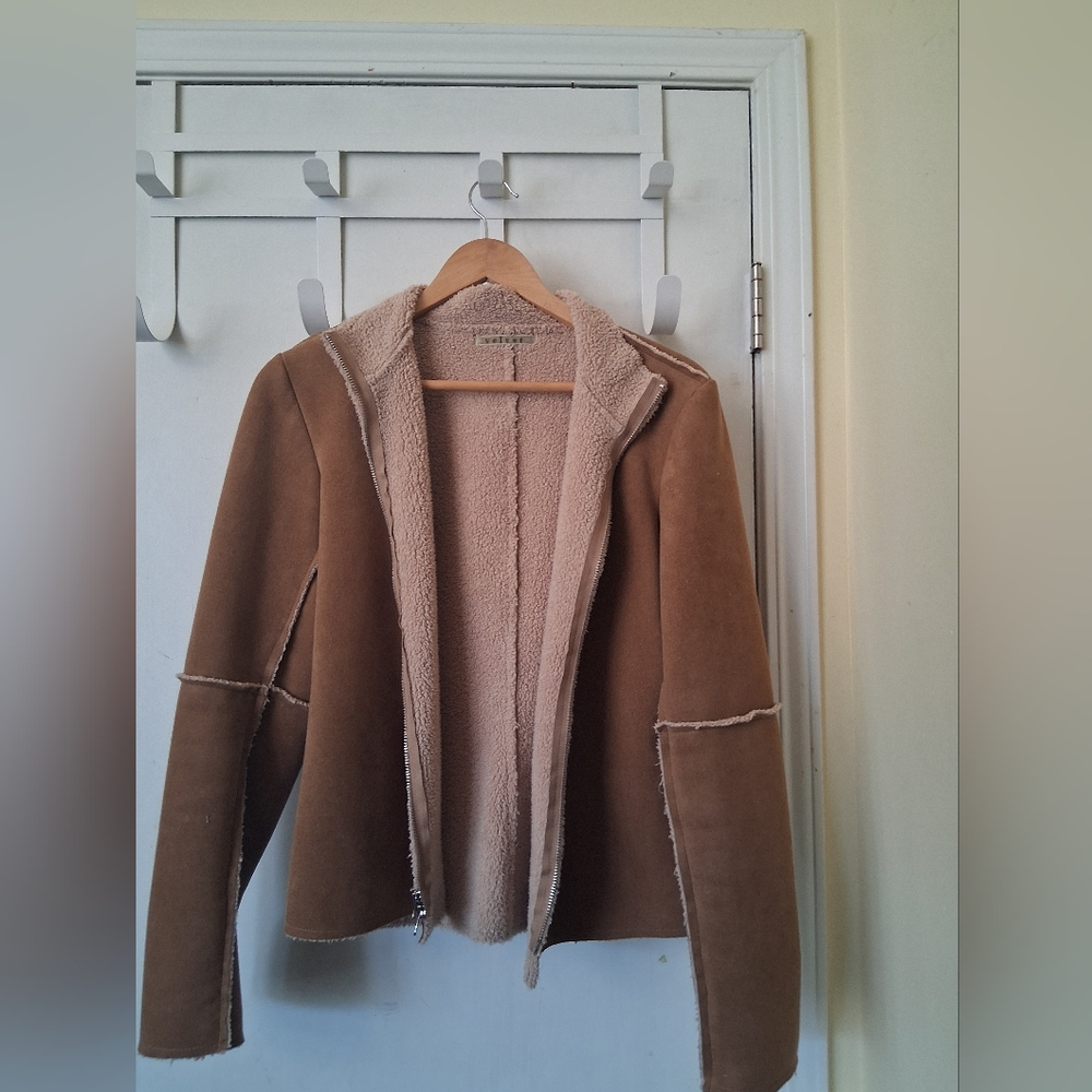 Velvet Tan Teddy Jacket Classic Style